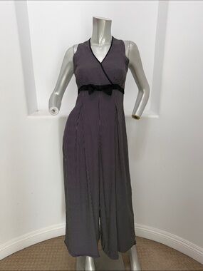 Elizabeth Wayman NY 1990s Sleeveless Black White Checkered Wide Leg Jumpsuit 4